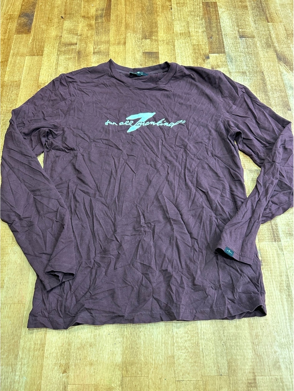 For All Mankind Women's Long Sleeve T-Shirt XS Brown